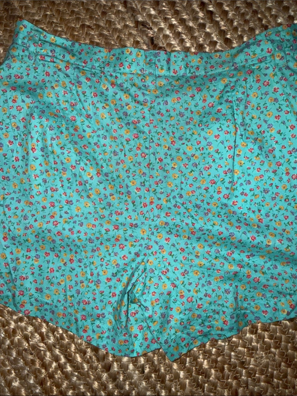 Ralph Lauren Teal Floral High-Waist Shorts 8 - Picture 6 of 7